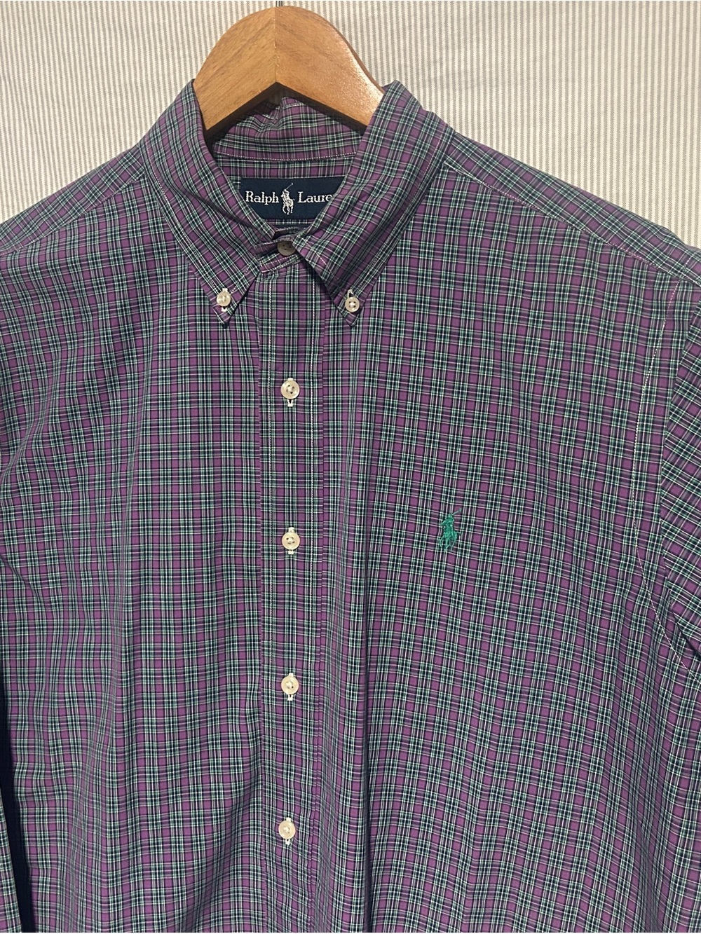 Polo Ralph Lauren Purple & Green Plaid Button-Down Shirt